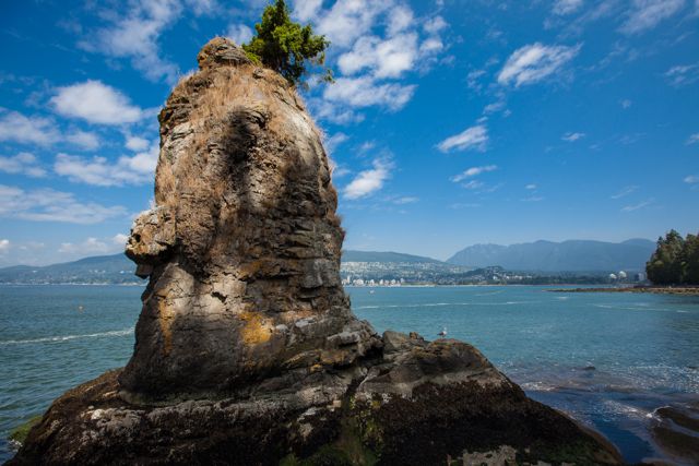 Siwash Rock im Stanley Park in Vancouver