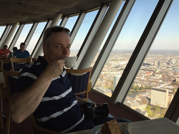 Stefan auf dem Rheinturm