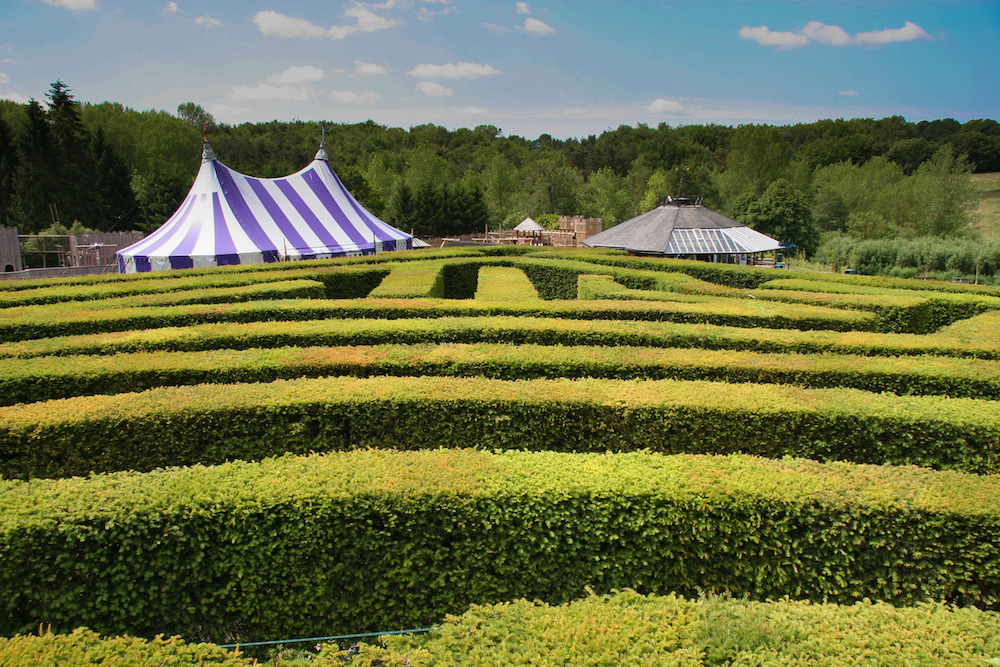 Blick über das Labyrinth vom Zentrum