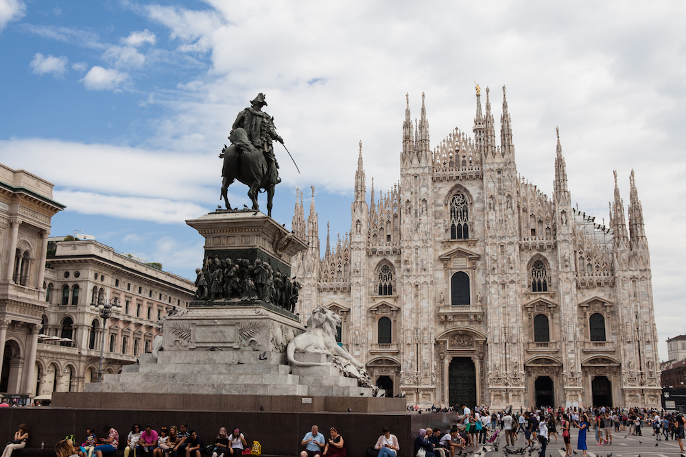 Reiterstatue Vittorio Emanuele II vor dem Mailänder Dom