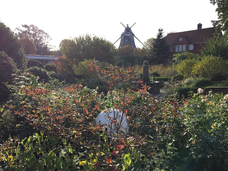 Der Park an der Mühle in Wyk auf Föhr