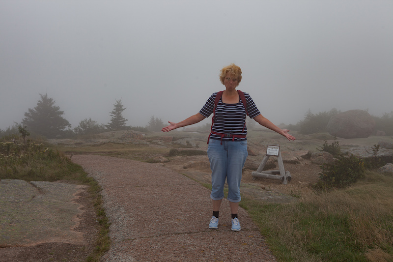 Nebel auf dem Cadillac Mountain