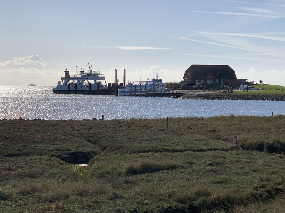 Der Fähranleger von Hallig Hooge