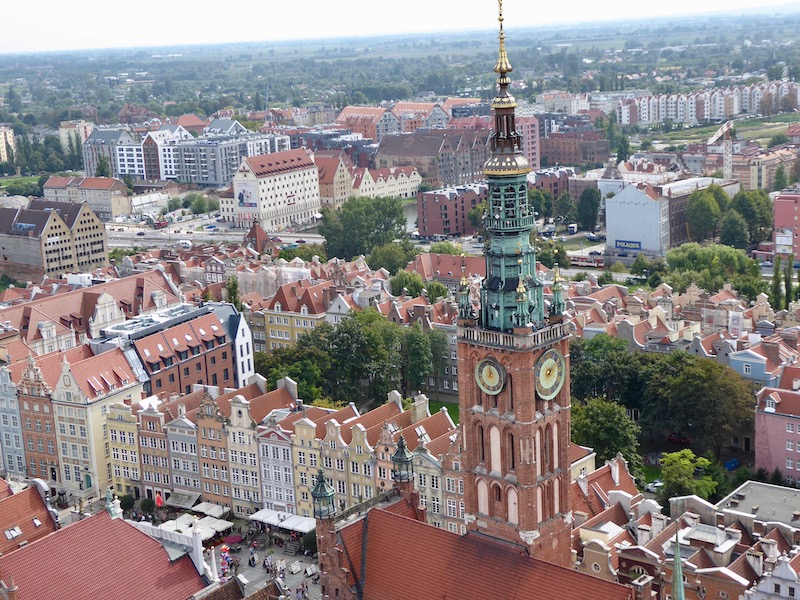 Der Aufstieg hat sich wirklich gelohnt. Der Ausblick vom Turm der Marienkirche ist großartig.