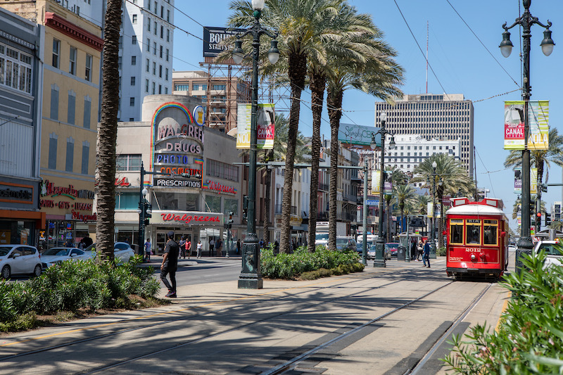 Die Canal-Street. So stelle ich mir New Orleans eher nicht vor. Ihr?