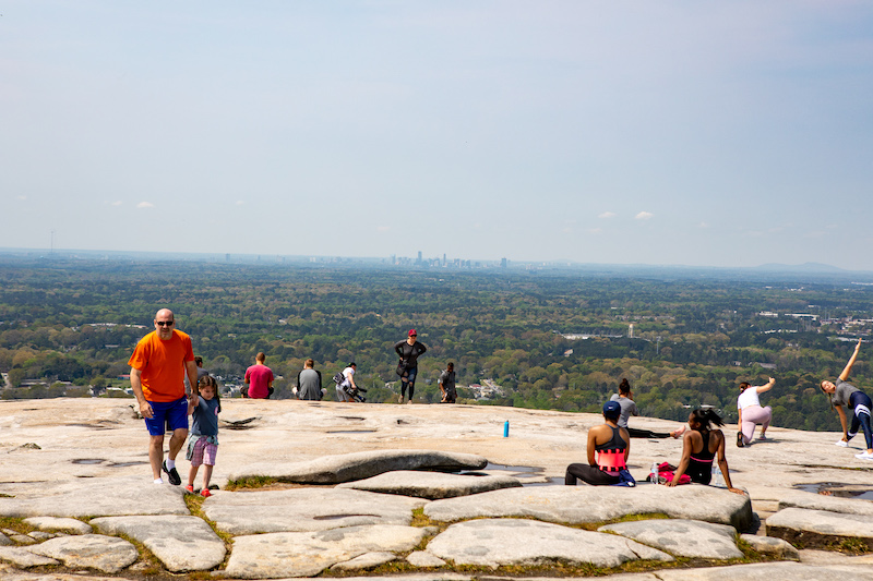 Die Aussicht von oben ist echt toll. Im Hintergrund sieht man die Skyline von Atlanta.