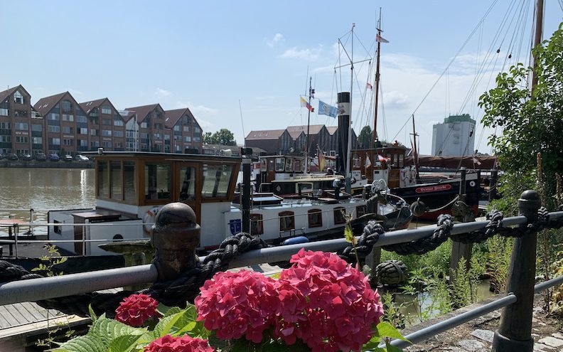 Der Hafen von Leer in Ostfriesland