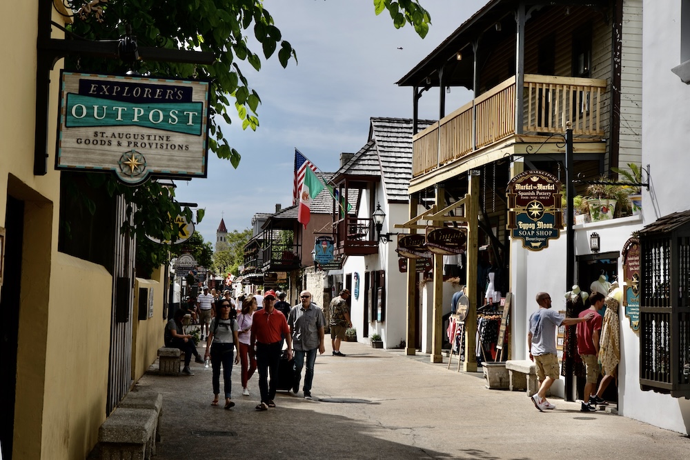 St. Georges Street in St. Augustine. Für uns die Drosselgasse Amerikas.