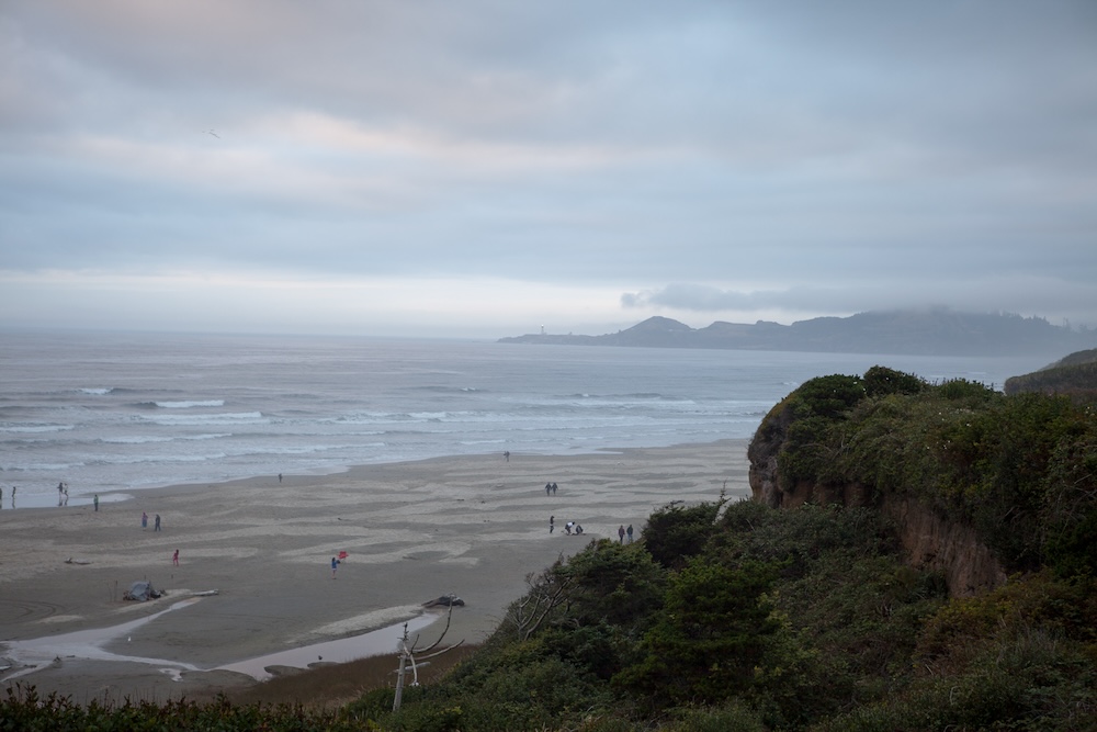 Der Nebel läßt die Küste bei Yachats mystisch erscheinen